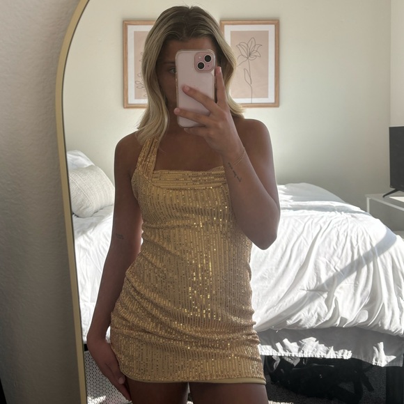 Amazon Dresses & Skirts - Mini Gold Dress